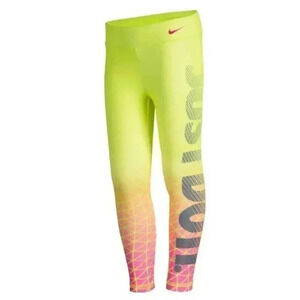 NWT‎ Nike Girls 2T Neon Spandex Ombré Ankle Length Athletic Dri-FIT Leggings